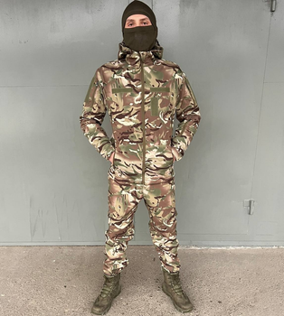 Костюм тактичний soft shell мультикам, Зимова форма Softshell, Костюм демісезонний Multicam софтшел 52р.