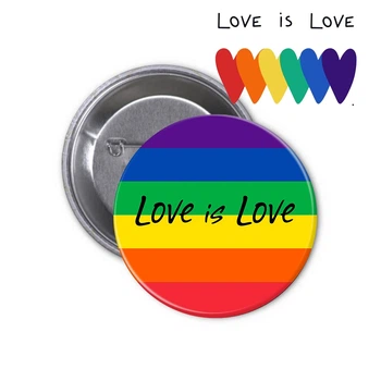 Значок LGBT ЛГБТ #06 Love is Love