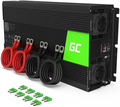 Инвертор GREEN CELL INV10 12В/230В 2000Вт/4000Вт Модифицированная синусоида