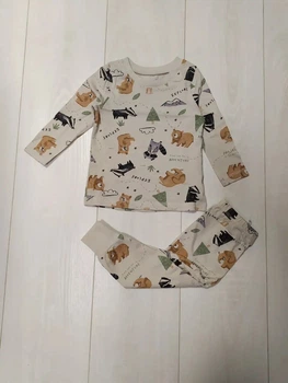 Пижама бежевая Звери (кофта+штаны) George 80-86см (40009957)