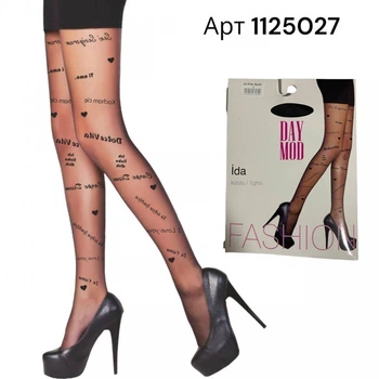 Колготы безразмерные 20 Den для девочки подростка Day Mod Ida р 2 M 155-175 см 13-14 лет Черные 1125027