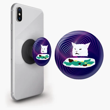 Попсокет (Popsockets) держатель для смартфона Кот за столом (8754-2014-BK) Черный
