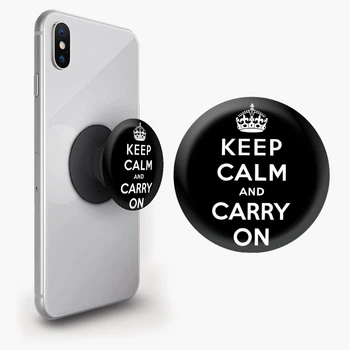 Попсокет (Popsockets) держатель для смартфона Keep Calm (8754-2009-BK) Черный