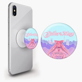 Попсокет (Popsockets) держатель для смартфона Сейлор Мун (Sailor Moon) (8754-2913-WT) Белый
