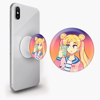 Попсокет (Popsockets) держатель для смартфона Сейлор Мун (Sailor Moon) (8754-2924-WT) Белый
