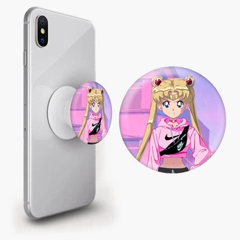 Попсокет (Popsockets) держатель для смартфона Сейлор Мун (Sailor Moon) (8754-2927-WT) Белый