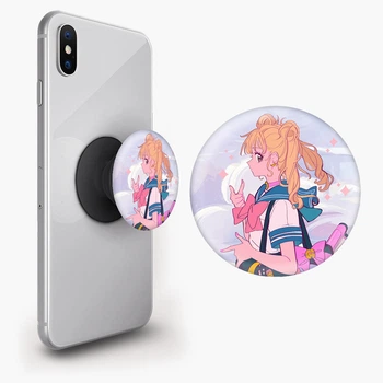 Попсокет (Popsockets) держатель для смартфона Сейлор Мун (Sailor Moon) (8754-2910-BK) Черный