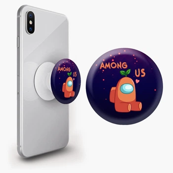 Попсокет (Popsockets) держатель для смартфона Аммонг Ас (Among Us) (8754-2410-WT) Белый
