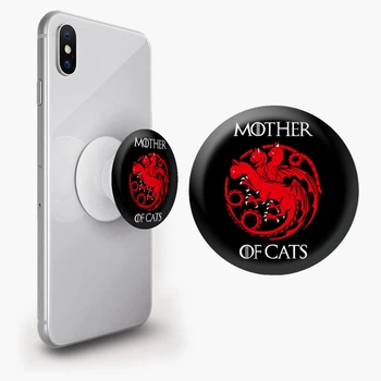 Попсокет (Popsockets) держатель для смартфона Мать котов (Mother Of Cats) (8754-2015-WT) Белый