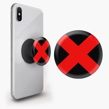 Попсокет (Popsockets) держатель для смартфона Красный Крестик (8754-1407-BK) Черный