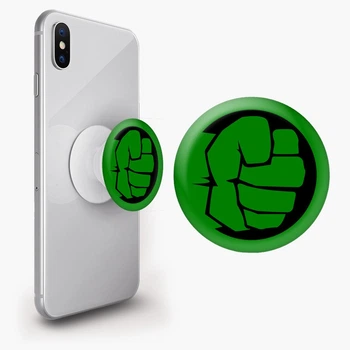 Попсокет (Popsockets) держатель для смартфона Халк Марвелл (Hulk Marvel) (8754-1448-WT) Белый