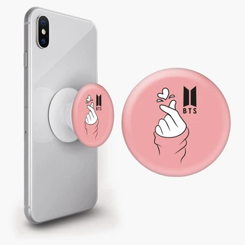 Попсокет (Popsockets) держатель для смартфона БТС (BTS) (8754-1165-WT) Белый