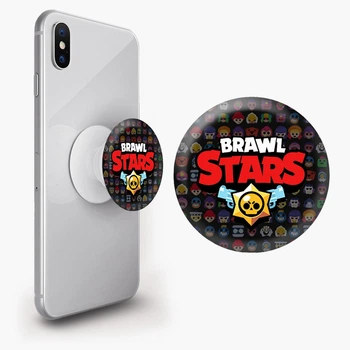 Попсокет (Popsockets) держатель для смартфона Браул Старс (Brawl Stars) (8754-1029-WT) Белый