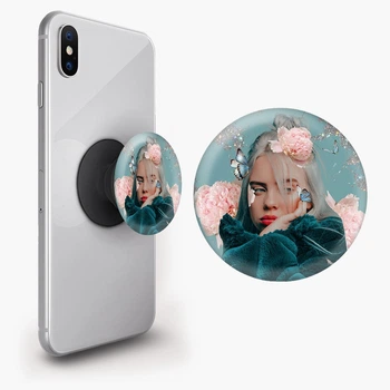 Попсокет (Popsockets) держатель для смартфона Билли Айлыш (Billie Eilish) (8754-1601-BK) Черный