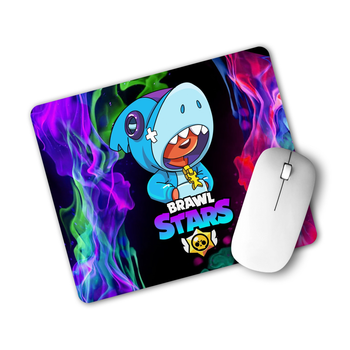 Килимок для миші Бравл Старс Леон Акула (Brawl Stars Leon Shark) (25108-1016) 29 * 21 см