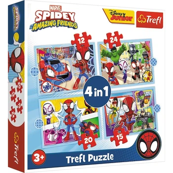 Пазлы Trefl Disney junior Команда паука 4в1 (34611)
