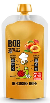 Натуральное персиковое пюре Bob Snail 400г