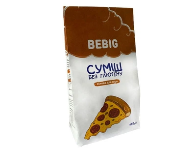Смесь для выпекания Bebig безглютеновая "Основа для пицы" 450г