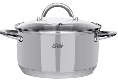 Каструля Bravo Chef нержавіюча сталь 18 см 2.6 л з кришкою (680240)