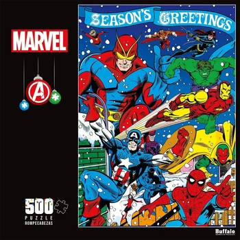 Пазл Buffalo Marvel - Seasons Greetings від The ​​Avengers Сезонні привітання від Месників 500 шт. (‎3210)