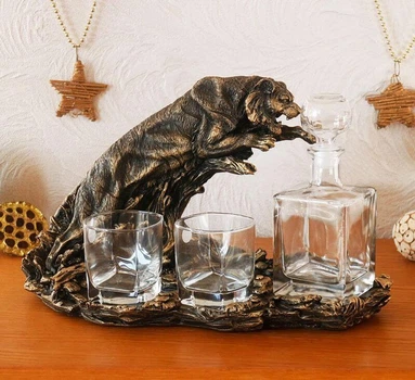 Подарочный набор для виски штоф 1 шт. стаканы 2 шт. 43x25x21 см. 480609