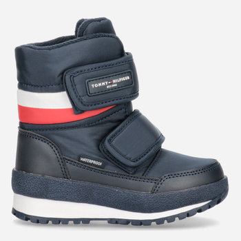 Śniegowce chłopięce ocieplane Tommy Hilfiger T3B5-32545-1485Y019 28 Niebieski/Czerwony/Biały (8052578035986)