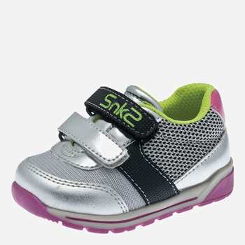 Buty sportowe dziecięce dla dziewczynki na rzepy Chicco 010.54468-020 21 13 cm Srebrne (8055344511042)