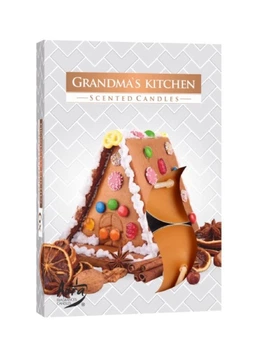 Свечи Bispol чайные ароматические (таблетки) Grandmas kitchen 6 шт в пачке