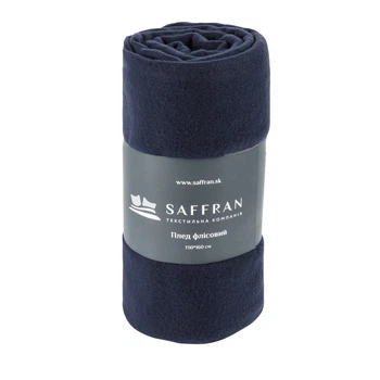 Флисовый плед Saffran 130*160 темно-синий