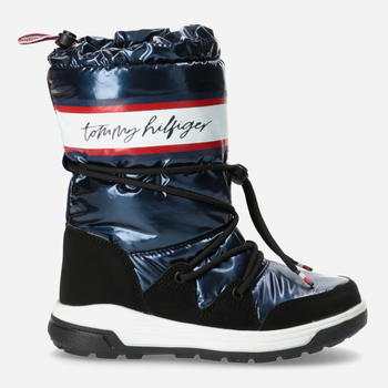 Śniegowce dziewczęce Tommy Hilfiger T3A6-32436-1485800- 27 Niebieskie (8052578027578)