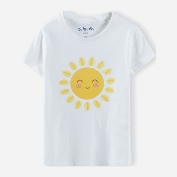 Дитяча футболка для дівчинки 5.10.15 Sunset Safari 3I4049 104 см Бежева (5902361958134)