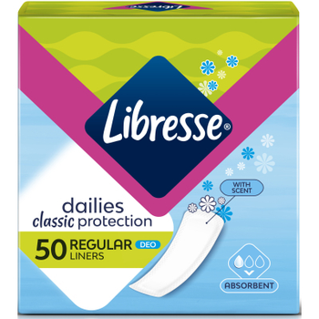 Щоденні прокладання Libresse Dailies Classic Protection Deo 50 шт. (7322540261455)