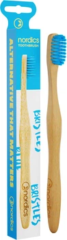 Бамбуковая зубная щетка Nordics Bamboo Moso 2800 Средней жесткости Синяя щетина (3800500324029)