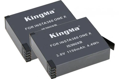 2-Pack IS360XB комплект из 2 аккумуляторов KingMa для Insta IS360XB (2 x 1150 mAh)