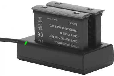 3-Pack IS360XB2 комплект из 2 аккумуляторов KingMa для Insta IS360XB2 и двойного зарядного устройства