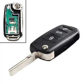 Ключ зажигания, чип ID48 5K0837202AD, 3 кнопки, для Volkswagen, Seat, Skoda (117140)