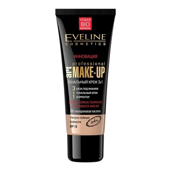 Тональный крем Eveline Cosmetics Art Professional 3в1 натуральный 30 мл