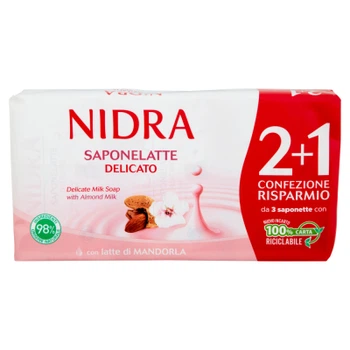 Твердое мыло Nidra с миндальным молоком 3 x 90 г (8003510034413)