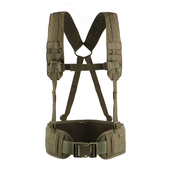 Пояс M-Tac тактический с плечевыми ремнями Scout Olive S