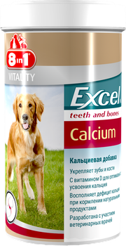 Кальциевая добавка для собак 8in1 Excel Calcium 155 табл