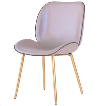 Стул обеденный Doris gold/PU creamy white 840*480*600 Сталь/Кожзаменитель, цвет золото/кремовый AMF