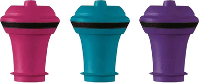 Пробка вакуумная для хранения бутылки вина Vacu Vin Vacuum Wine Stopper Pink Blue Purple 3 шт (08850606)