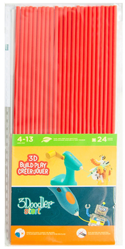 Набір стрижнів для 3D-ручки 3Doodler Start Червоний 24 шт (3DS-ECO03-RED-24)