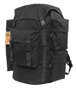 Тактичний міцний рюкзак 65 літрів Чорний.