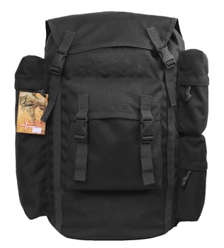 Тактичний міцний рюкзак 65 літрів Чорний.