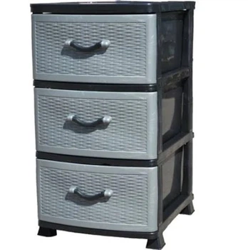 Комод пластиковый Efe plastics 10242 3 яруса Черный