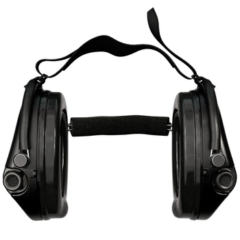 Активні навушники тактичні MSA Sordin Supreme Pro X Black з заднім тримачем (12789)