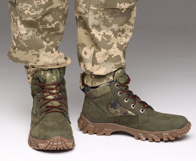 Тактические кроссовки ВСУ кожаные, военные кроссовки В-25 43 размер