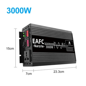 Инвертор&nbsp;преобразователь 12V-220V 3000 Ват чистая синусоида