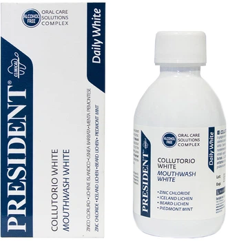 Ополіскувач для ротової порожнини President White Plus 200 мл (8030009702249)